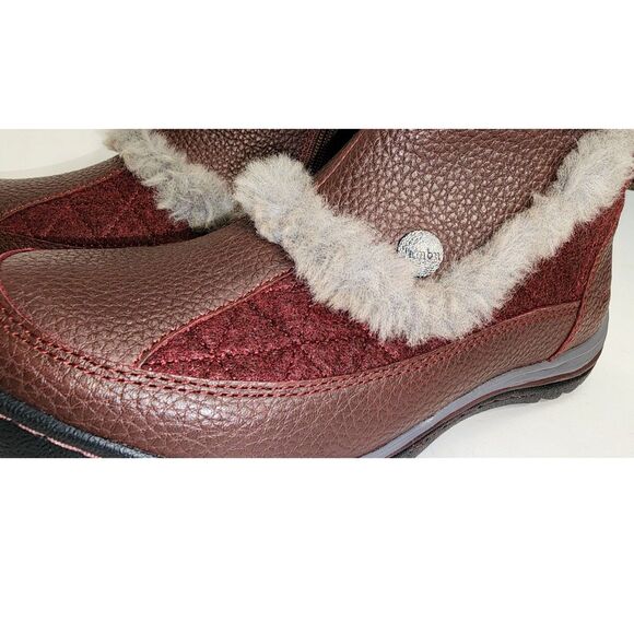 Jambu Eskimo Women's Burgundy Faux Fur Lined Leather Snow Boots 7M - Picture 8 of 12